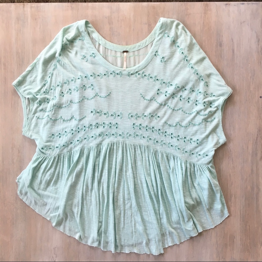Flowy Mint Slouchy Top